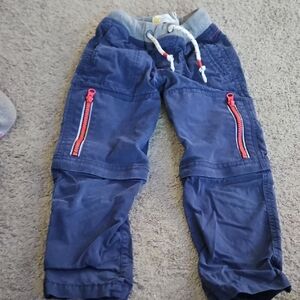 Mini Boden Navy Joggers with Red Zippers